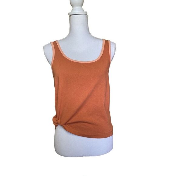 Madewell Tops - Madewell Women's Brown Scoop Neck Ribbed Cotton Tank Top Size XS